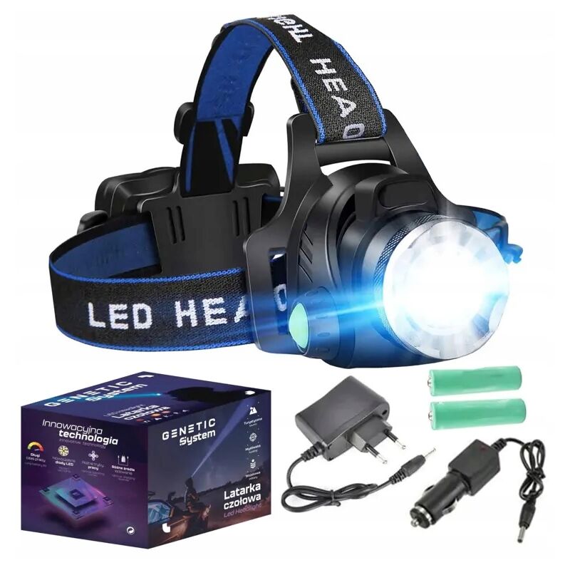 foto del prodotto lampada frontale a led lampada frontale ricaricabile lampada frontale cree con zoom potente