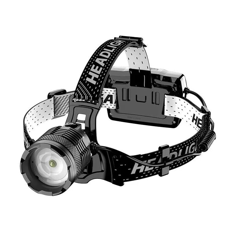 foto del prodotto lampada frontale a led ricaricabile usb c, ultra potente 90.000 lumen 4 modalit lampada frontale con sensore, batteria da 6000 mah zoom ip65