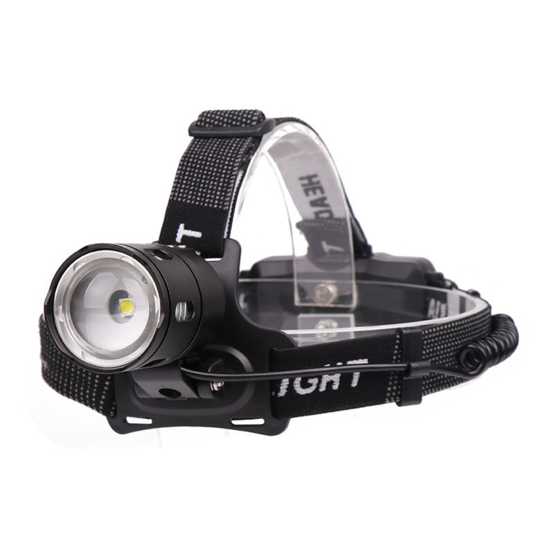 foto del prodotto lampada frontale a led ricaricabile zoomabile, 3 modalit , per corsa, campeggio, pesca