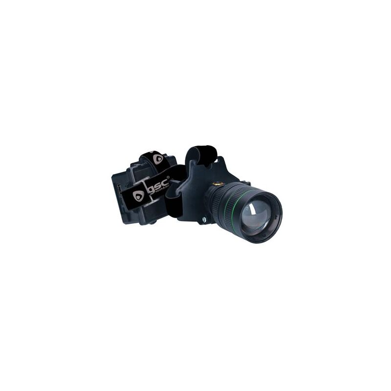 foto del prodotto lampada frontale led ricaricabile con zoom e cavo usb c 60w 2800lm fascio luminoso fino a 500m ipx4 colore nero