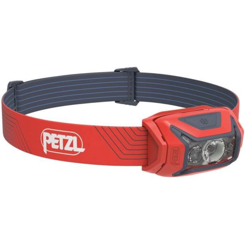 foto del prodotto lampada frontale petzl actik corsa trekking 450 lumen 3 batterie aaa lr03 incluse rossa