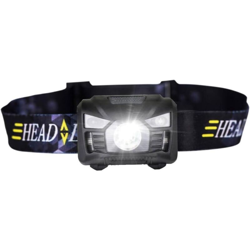 foto del prodotto lampada frontale ricaricabile a led da 5 w con sensore di movimento corporeo, mini lampada frontale ricaricabile, torcia da campeggio all aperto,