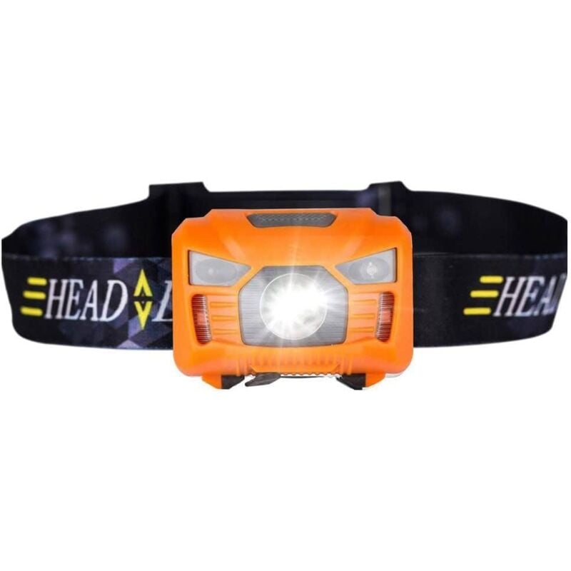 foto del prodotto lampada frontale ricaricabile a led da 5 w con sensore di movimento corporeo, mini lampada frontale ricaricabile, torcia da campeggio all aperto,