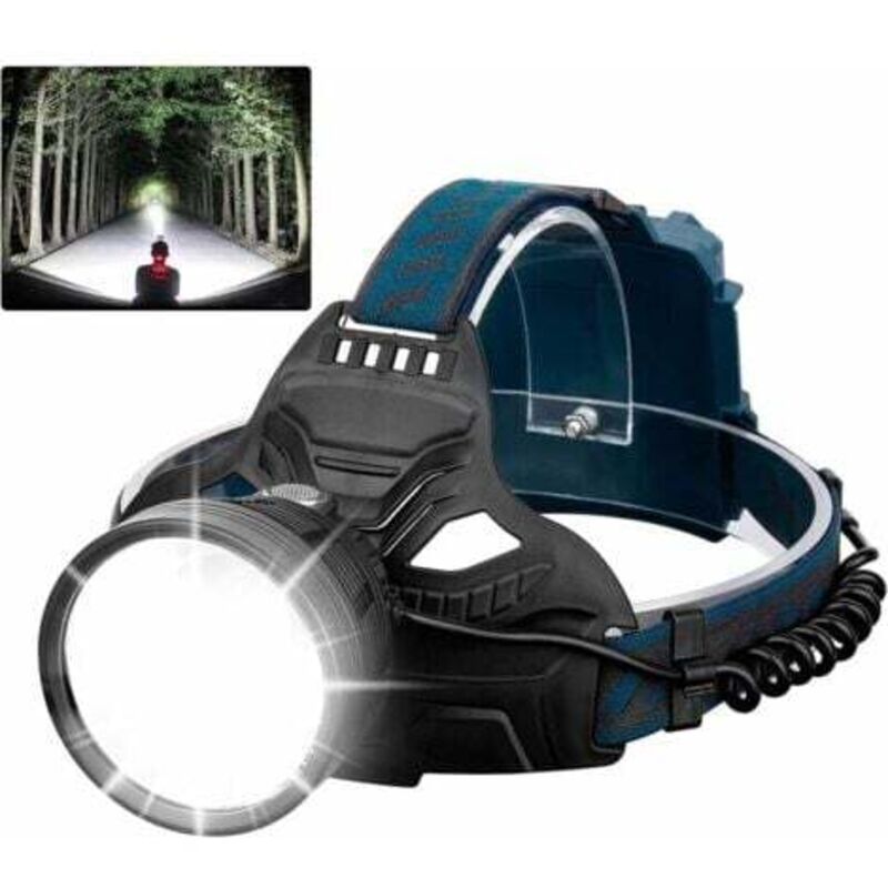 foto del prodotto lampada frontale ricaricabile a led per adulti lampada frontale ricaricabile tramite usb per campeggio, corsa e caccia lablanc