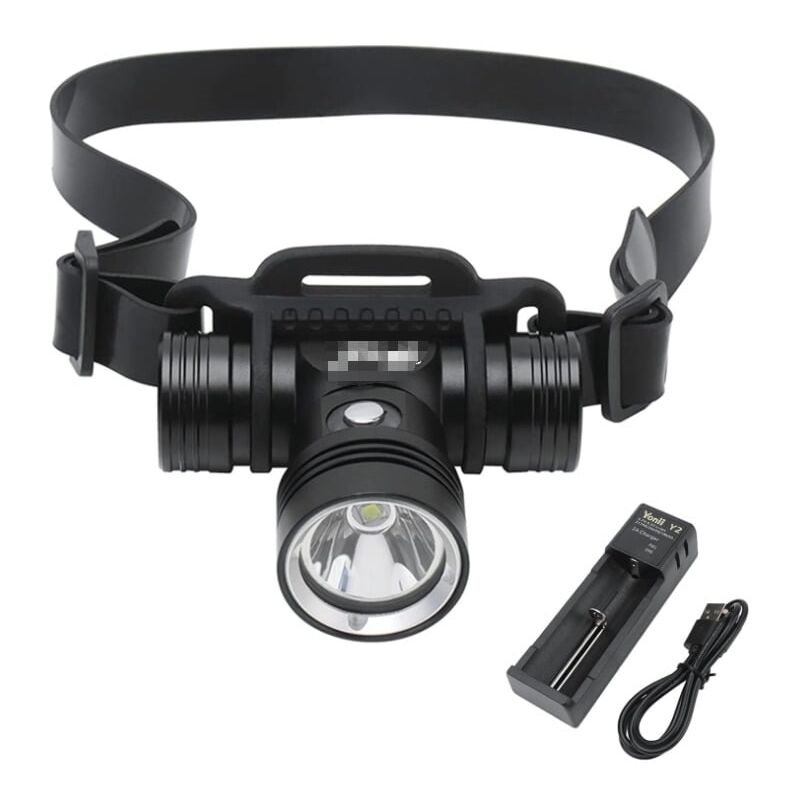 foto del prodotto lampada frontale ricaricabile impermeabile ipx8 super luminosa 1000 lumen 3 modalit di illuminazione torcia frontale per nuoto subacqueo con