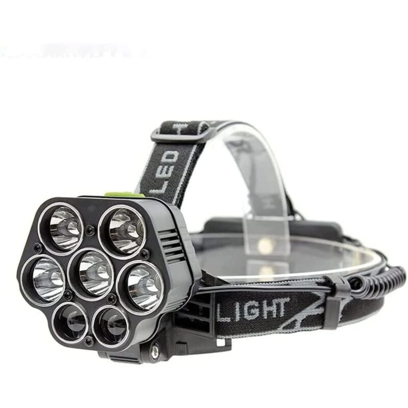 foto del prodotto lampada frontale super luminosa, potente 3000lm impermeabile usb ricaricabile 18650 torcia frontale campeggio pesca lanterna per campeggio all aperto