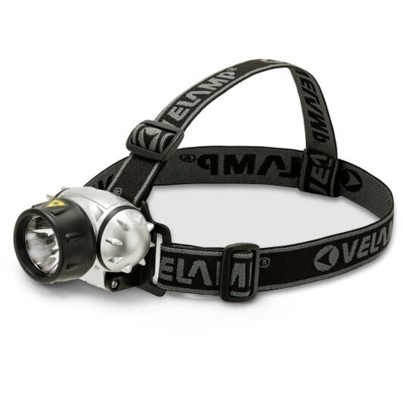 foto del prodotto lampada frontale torcia da testa luce 1w 60lumen cob led batterie brontes velamp