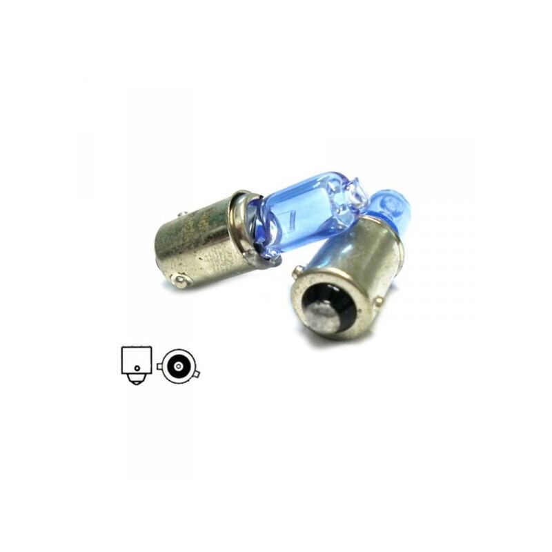 foto del prodotto lampada h6 12v 6w bax9s h6w con effetto gas xenon bianco