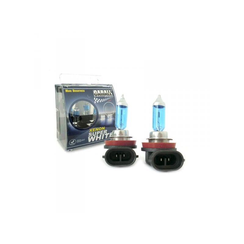 foto del prodotto lampada h9 12v 65w pgj19 5 con effetto xenon bianco