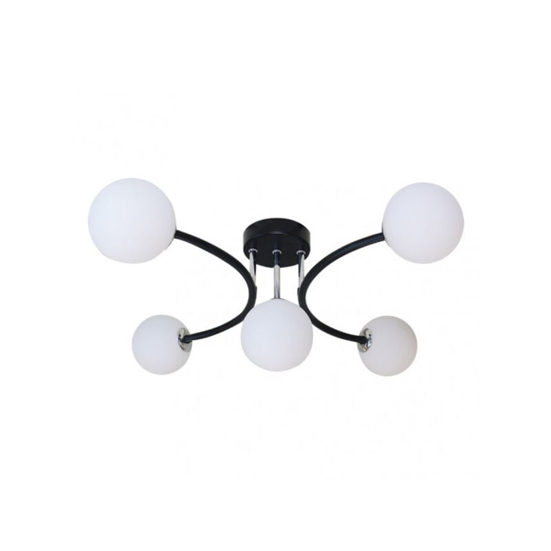 foto del prodotto lampada havana of 5 luci in nero cromo fabrilamp.
