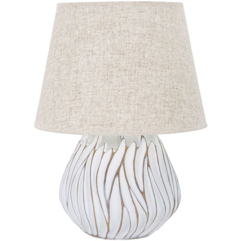foto del prodotto lampada honduras 35x48x35 cm in poliresina bianco marrone