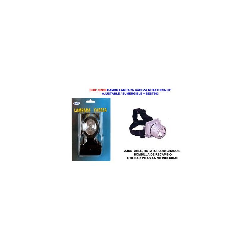 foto del prodotto lampada in bamb con testa girevole orientabile a 90 e sommergibile best303