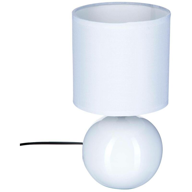 foto del prodotto lampada in ceramica bianca lucida tim o h25cm atmosphera cr ateur d int rieur
