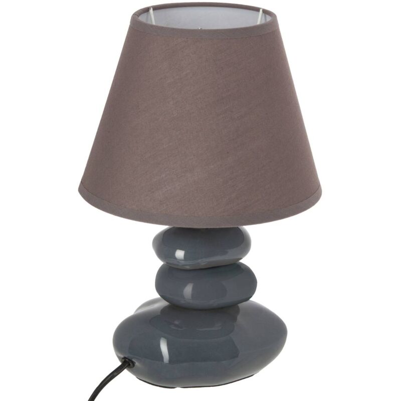 foto del prodotto lampada in ceramica leny h31cm galet bleu gris gris atmosphera cr ateur d int rieur