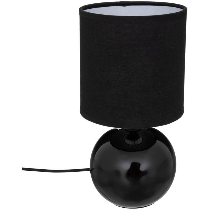 foto del prodotto lampada in ceramica tim o nero lucido h25cm atmosphera cr ateur d int rieur