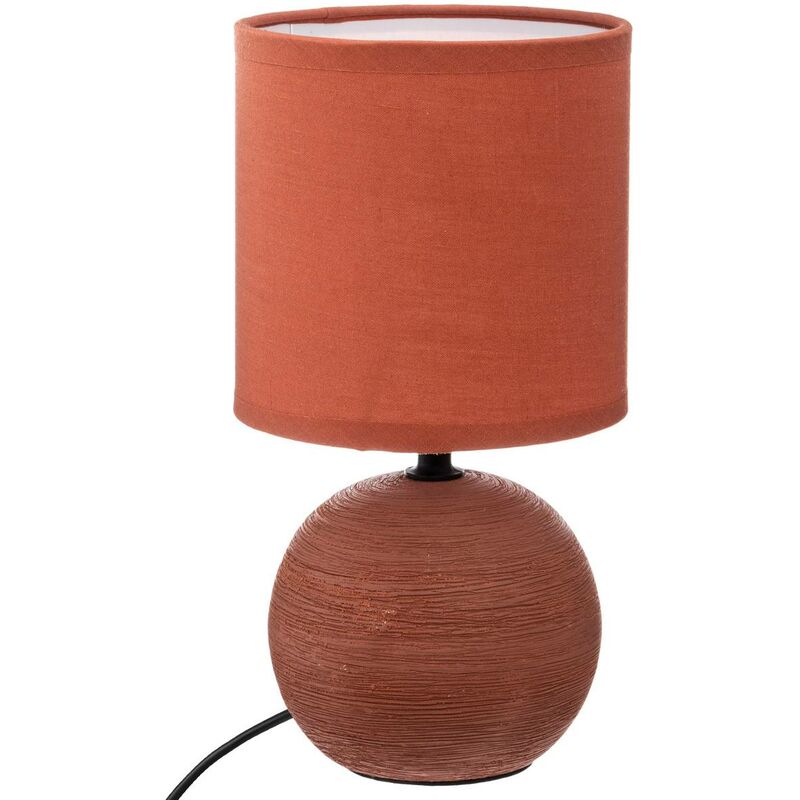 foto del prodotto lampada in ceramica tim o rosa terracotta striata h25cm atmosphera cr ateur d int rieur
