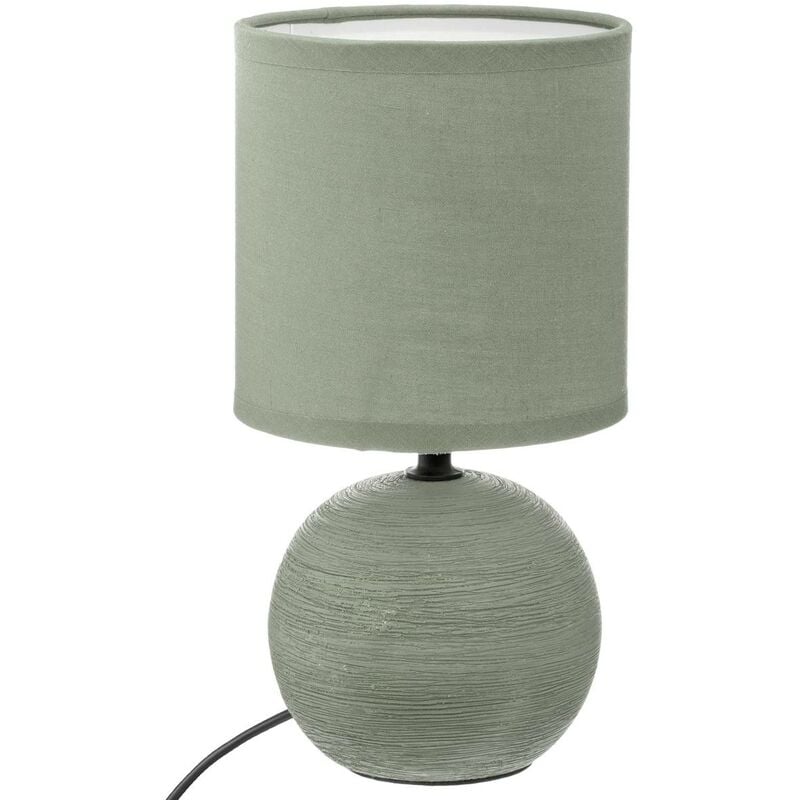 foto del prodotto lampada in ceramica tim o verde cachi striato h25cm atmosphera cr ateur d int rieur