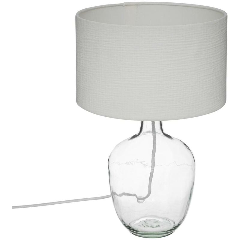 foto del prodotto lampada in cotone h43,5 cm bianco atmosphera cr ateur d int rieur