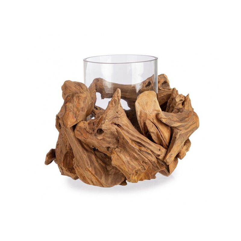 foto del prodotto lampada in legno d.36x22h