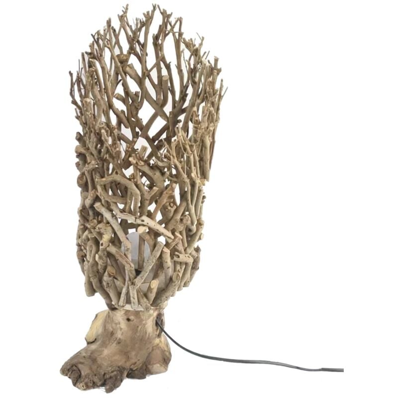 foto del prodotto lampada in legno di pino tea, design moderno per illuminare la tua casa, stile elegante e funzionalit uniche