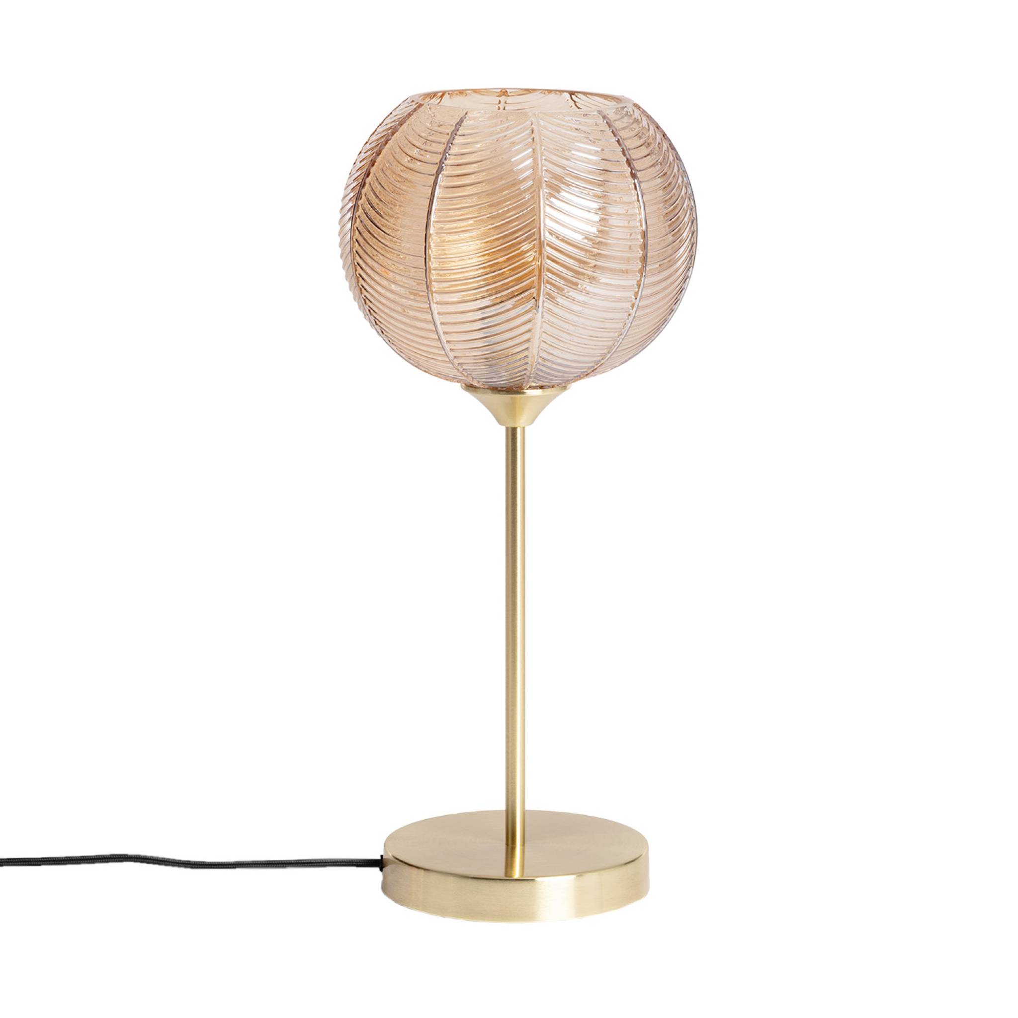 foto del prodotto lampada in metallo e vetro, 20cm, ambre