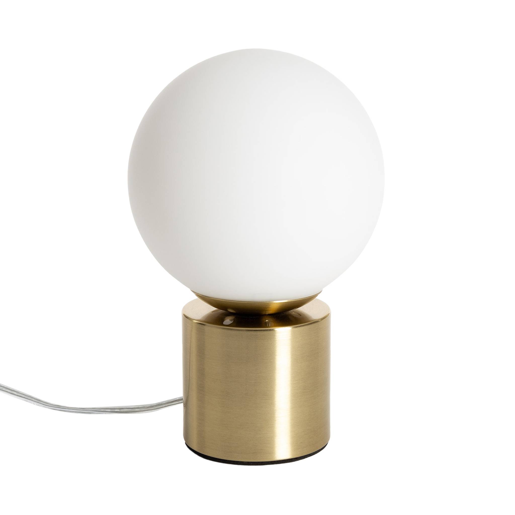 foto del prodotto lampada in metallo e vetro, 25cm, oro