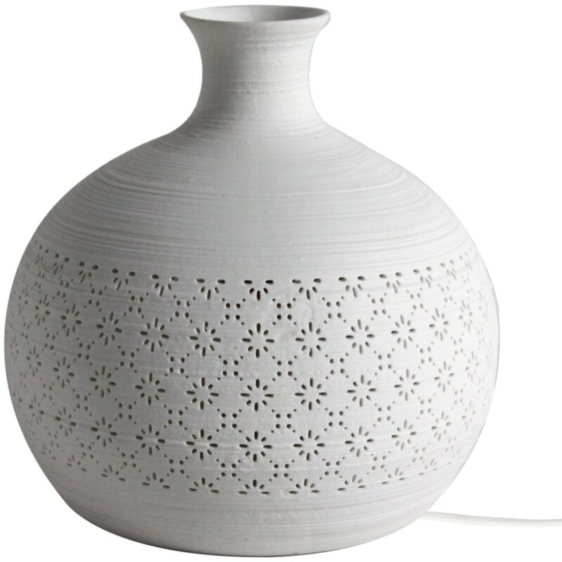 foto del prodotto lampada in porcellana bianca di boemia 19,5 cm x 19,5 cm x 19,5 cm