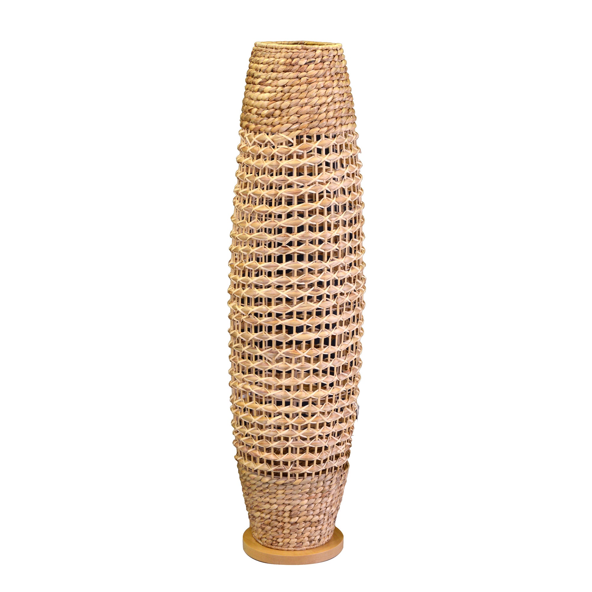 foto del prodotto lampada in rattan naturale da terra con attacco cm ø31xh119,5