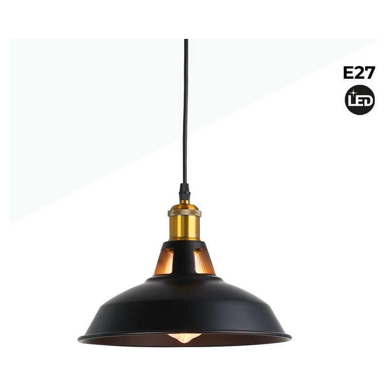foto del prodotto lampada industriale retr a sospensione manacor con cupola in