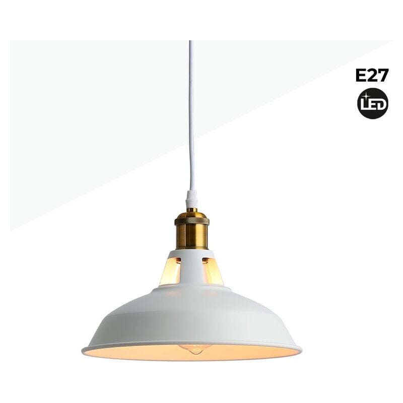foto del prodotto lampada industriale retr a sospensione manacor con cupola in