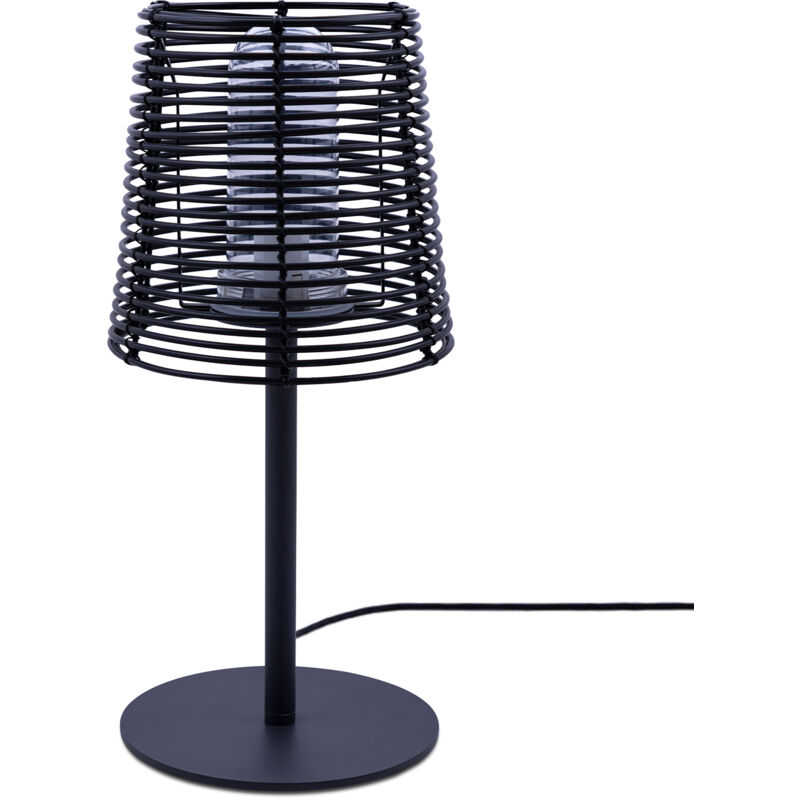 foto del prodotto lampada inoutdoor lampada esterni e27 moderna rattan impermeabile ip44 e27 antracite nero, lampada da tavolo lampadina paco home