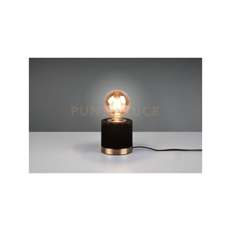 foto del prodotto lampada judy base metallo metallo ottone satinato effetto vellutto d.11cm nero r50691002