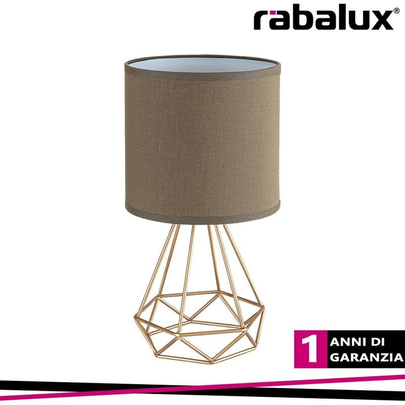 foto del prodotto lampada kinga da tavolo e14 brown gold
