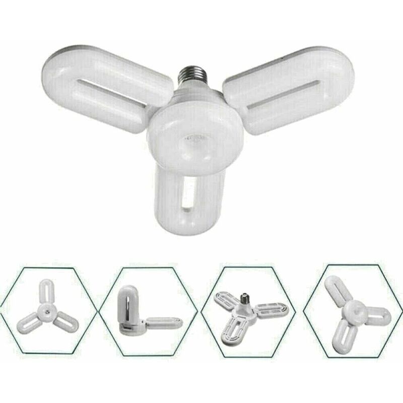 foto del prodotto lampada lampadario deformabile led 35w 6500k 3 vie bianca attacco e27