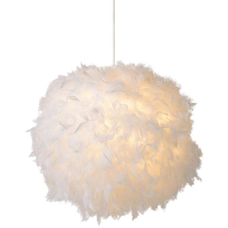 foto del prodotto lampada lampadario in piume 30cm lampada a sospensione per sala corridoio