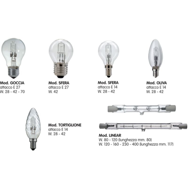 foto del prodotto lampada lampadina alogena mod halo lineare 117 mm 120w 2000 ore leuci