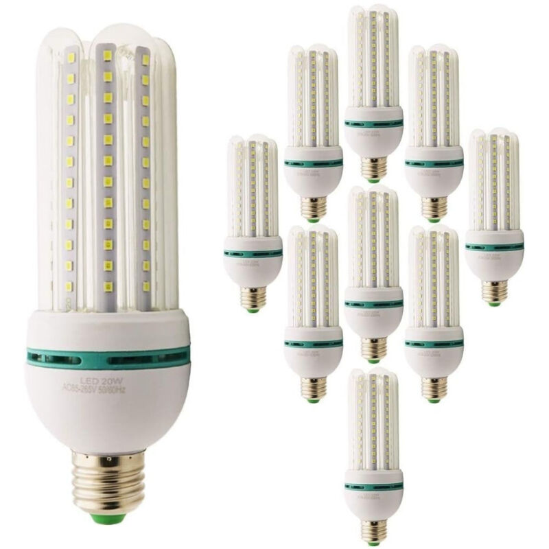 foto del prodotto lampada lampadina led bulb 2835 4u e27 104smd 20w ac85 265v 6000k bianco caldo trade shop traesio
