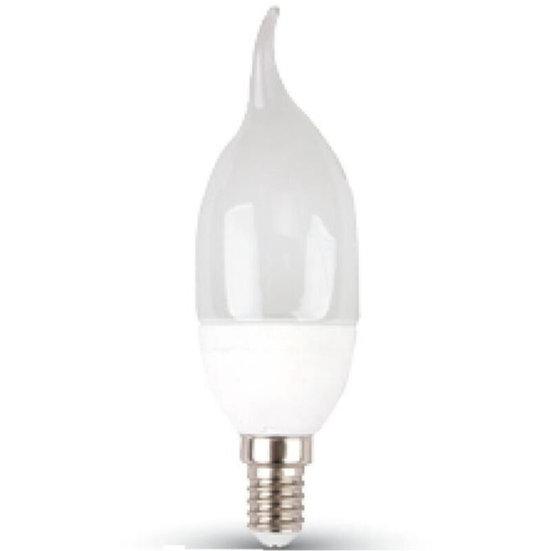 foto del prodotto lampada lampadina led v tac 6w 6 watt luce freddo fiamma opaca candela e14 trade shop traesio