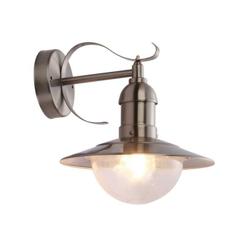 foto del prodotto lampada lampioncino a parete da esterno globo mixed, in acciaio inox, lampadina non inclusa, glb 3270
