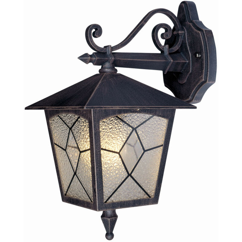 foto del prodotto lampada lanterna da parete 60w bauer classic bronzo antico