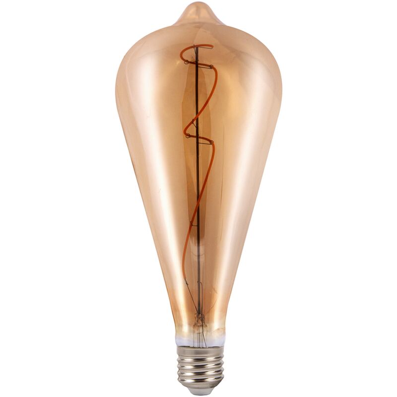 foto del prodotto lampada led 8w attacco grosso e27 ampolla a punta st130 con filamento l91 8w