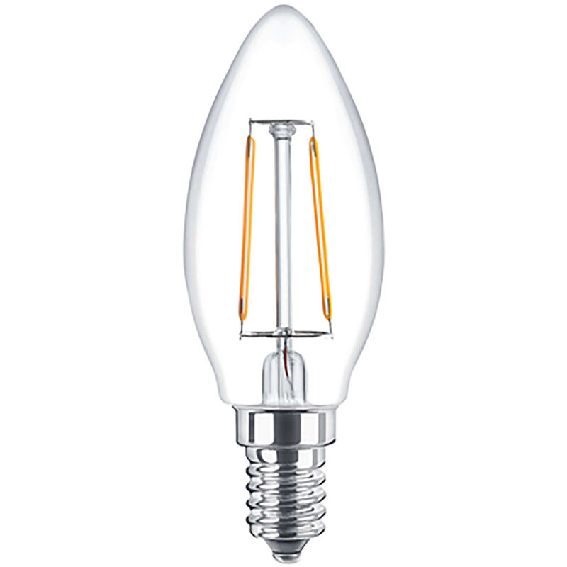 foto del prodotto lampada led a filamento oliva calda 2700k 4w 35w e14 470 lm