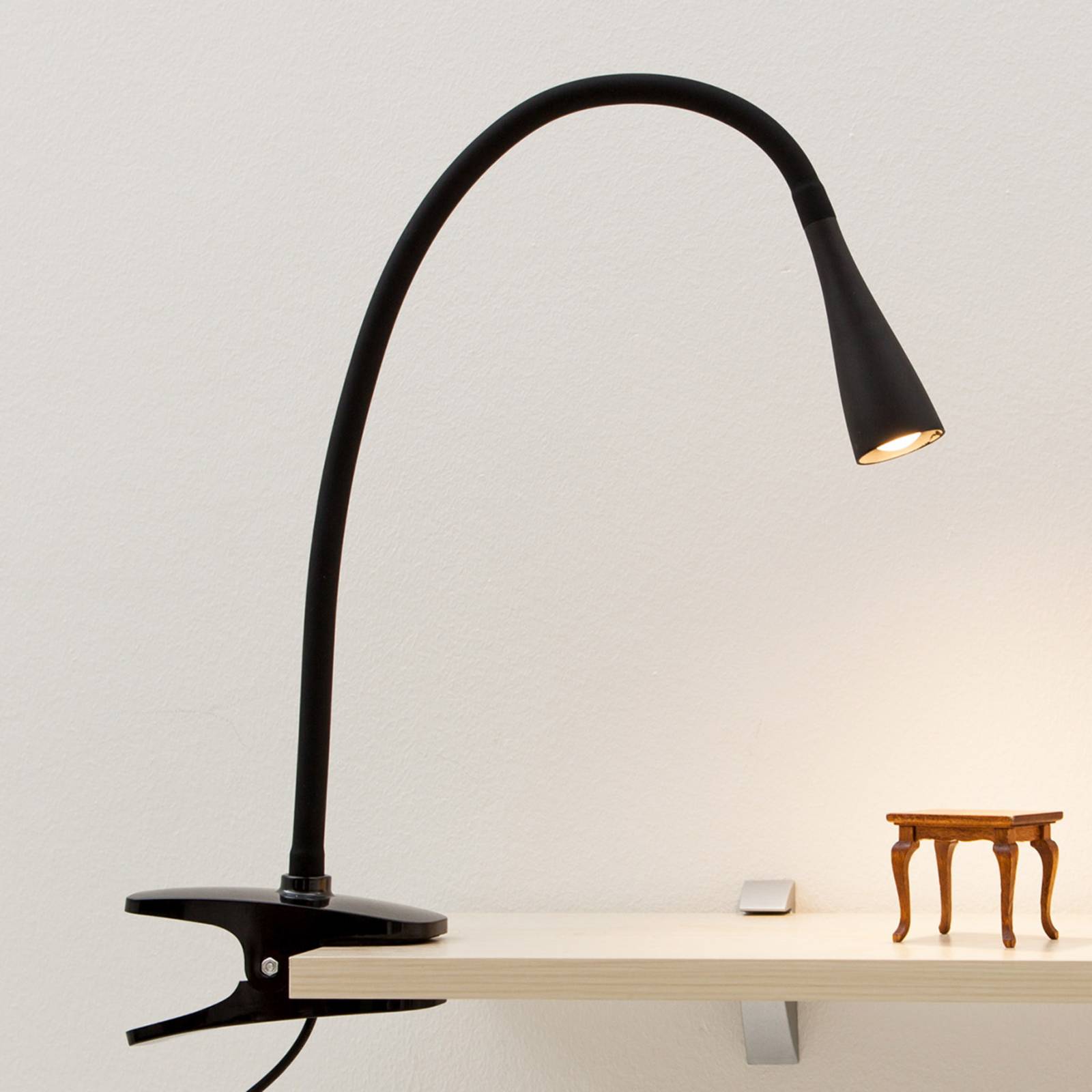 foto del prodotto lampada led a morsetto baris di lindby, altezza 44 cm, nero, 3000k