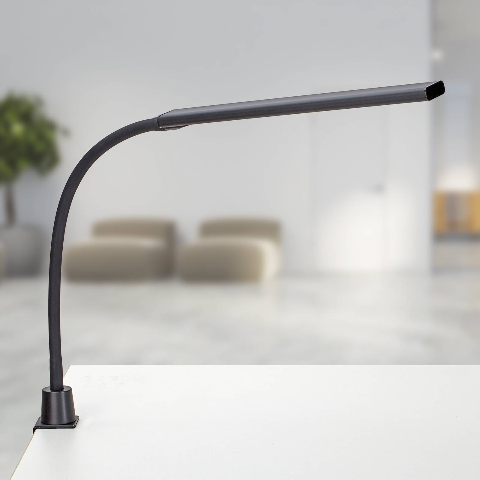 foto del prodotto lampada led a morsetto maulpirro, nera, 37 cm, dimmerabile