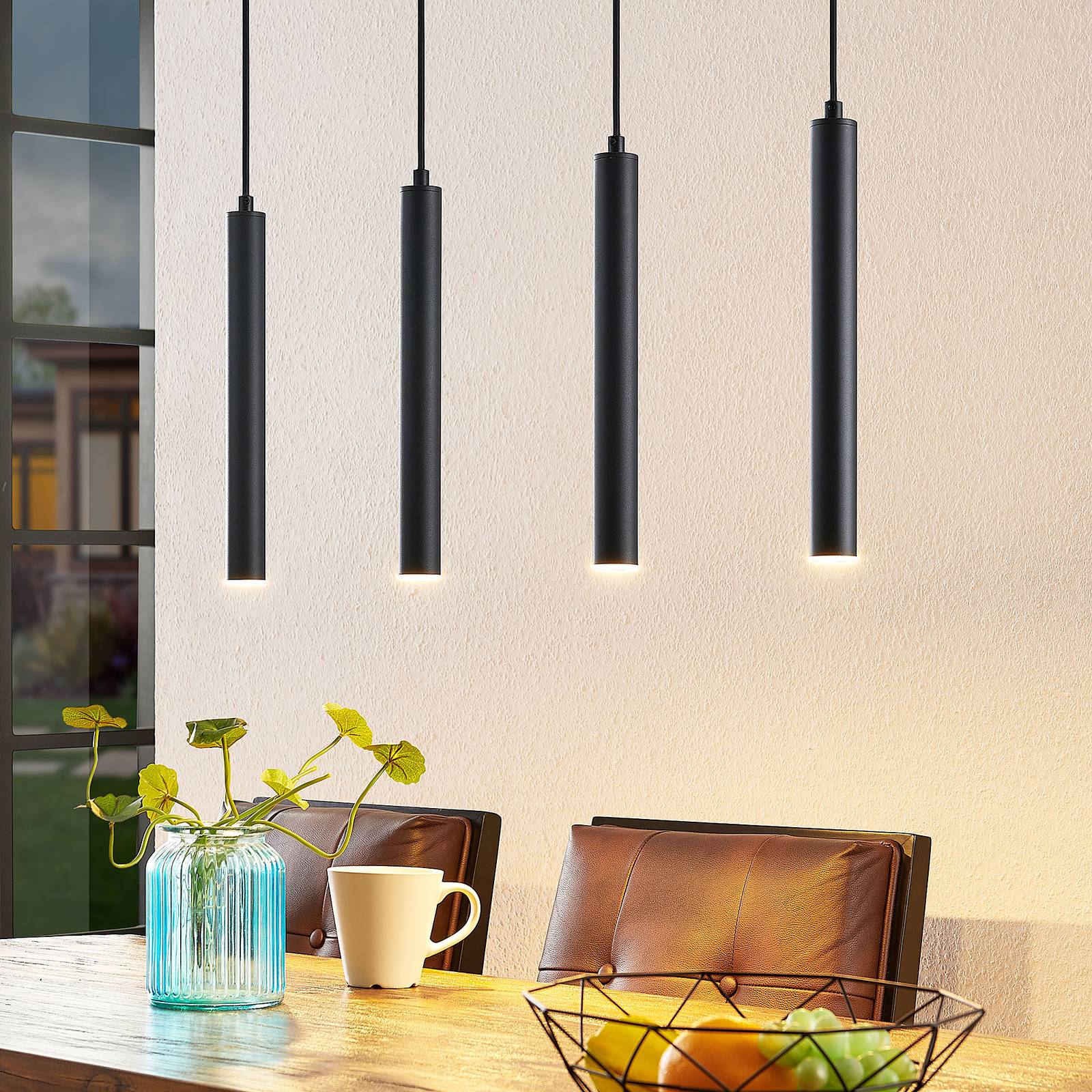 foto del prodotto lampada led a sospensione arcchio kammeron, nero, metallo, 80 cm