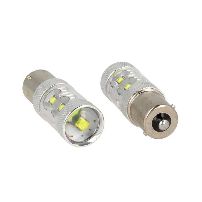 foto del prodotto lampada led ba15s 1156 p21w 50w 12v 24v canbus luci diurne audi q7 a3 a6 fiat 500x renault megane 3