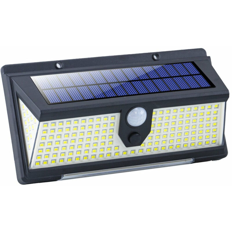 foto del prodotto lampada led bianchi da parete con pannello solare e sensore di movimento