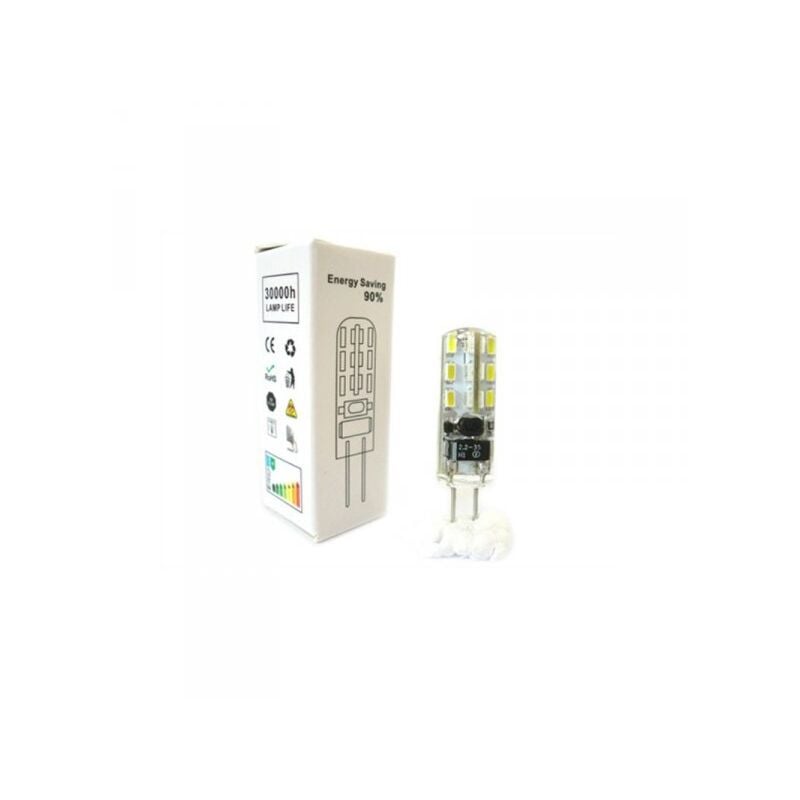 immagine 0 del prodotto lampada led bispina g4 con silicone 24 smd 3014 dc ac 12v bianco caldo senza cambiare trasformatore