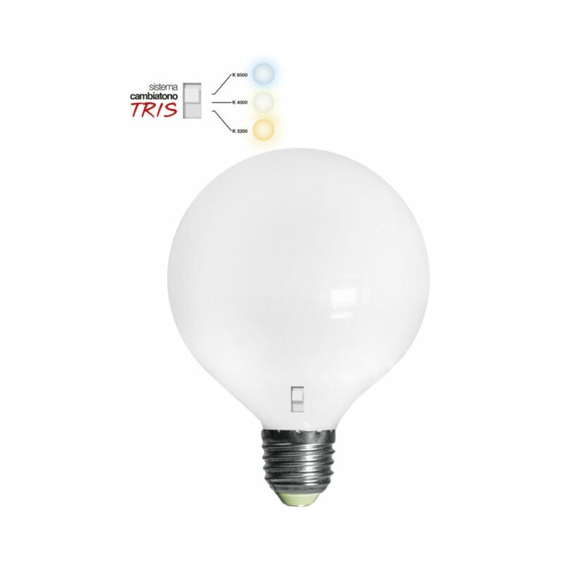 foto del prodotto lampada led cambiatono e27 24w cambiatono tris globo 2600lm stone 11044 bnc