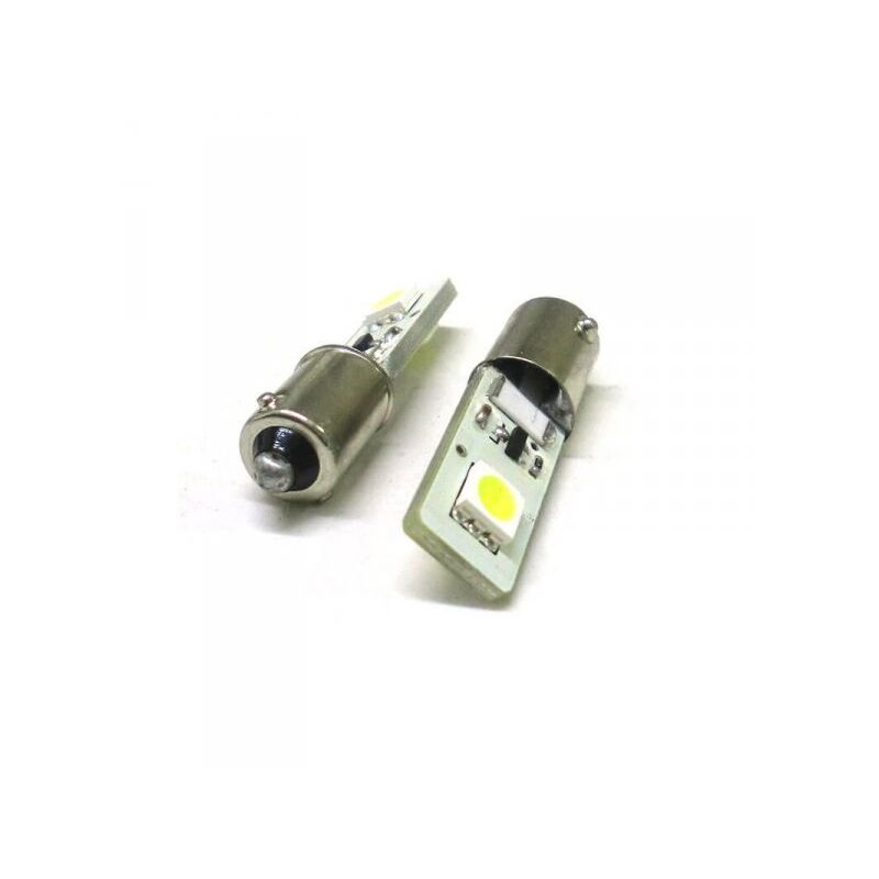 foto del prodotto lampada led canbus bax9s h6w 2 smd no errore piedi storti 12v luci posizione con resistenza